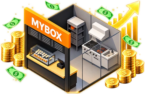 Точка MYBOX, которая приносит доход: монеты и купюры вокруг павильона